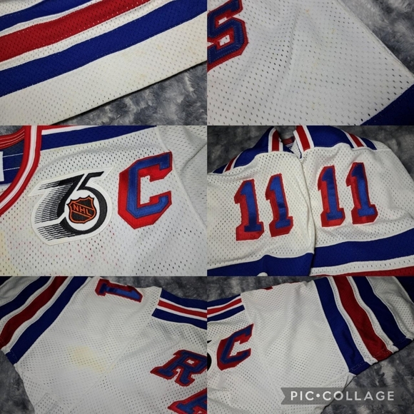 Vintage CCM Cosby New York Rangers Mark Messier 11 Jersey Mens 48 - Picture 6 of 12